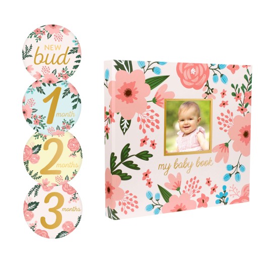 Pearhead - Set cadou caietul bebelusului model floral krbaby.ro