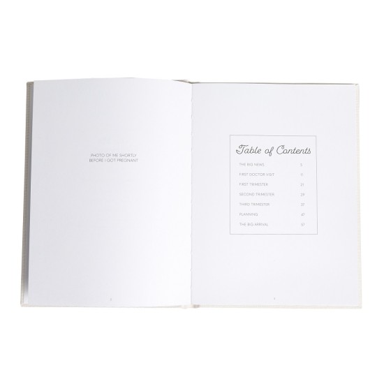 Jurnal pentru gravide coperta textila Pearhead