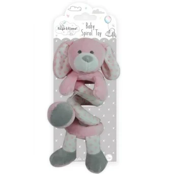 Hugs and Kisses - Jucarie spirala iepuras roz