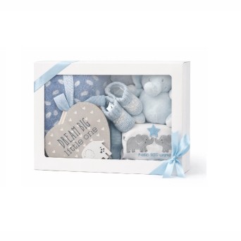 Set Cadou Bebelusi 9 Piese "Hello Big World" – Bleu