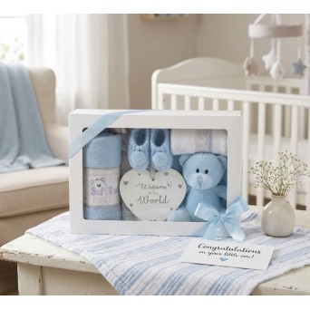 Set Cadou Bebelusi 11 Piese "Welcome to the World" – Bleu