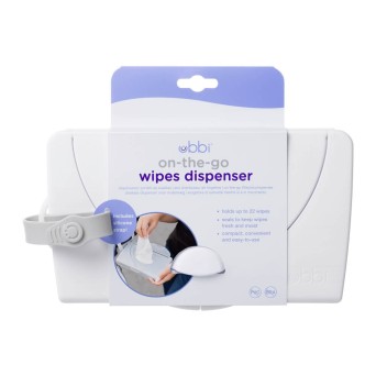 Dispenser portabil pentru servetele umede Ubbi On The Go alb