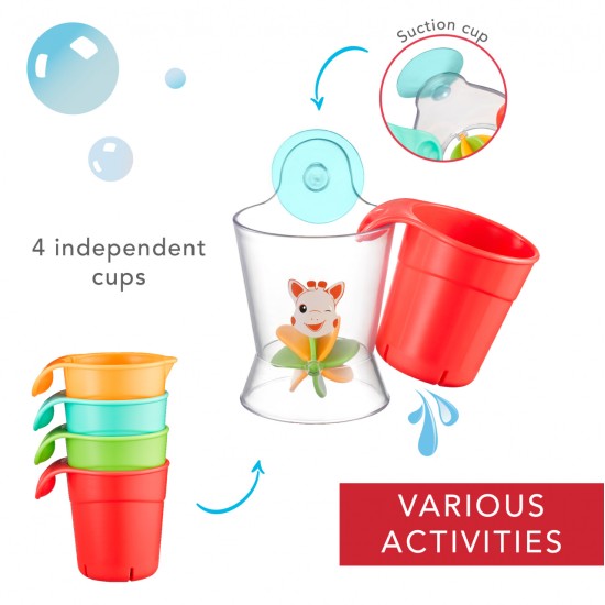 Set jucarii de baie pahare girafa Sophie