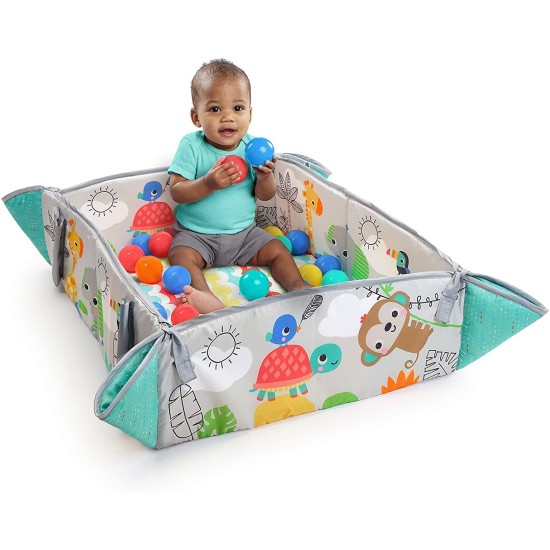 Salteluta de activitati 5 in 1 Gym & Ball Pit Totally Tropical - Bright Starts